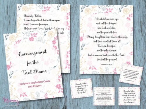 Free Printable Encouragement Cards with Scripture for the Tired Mama