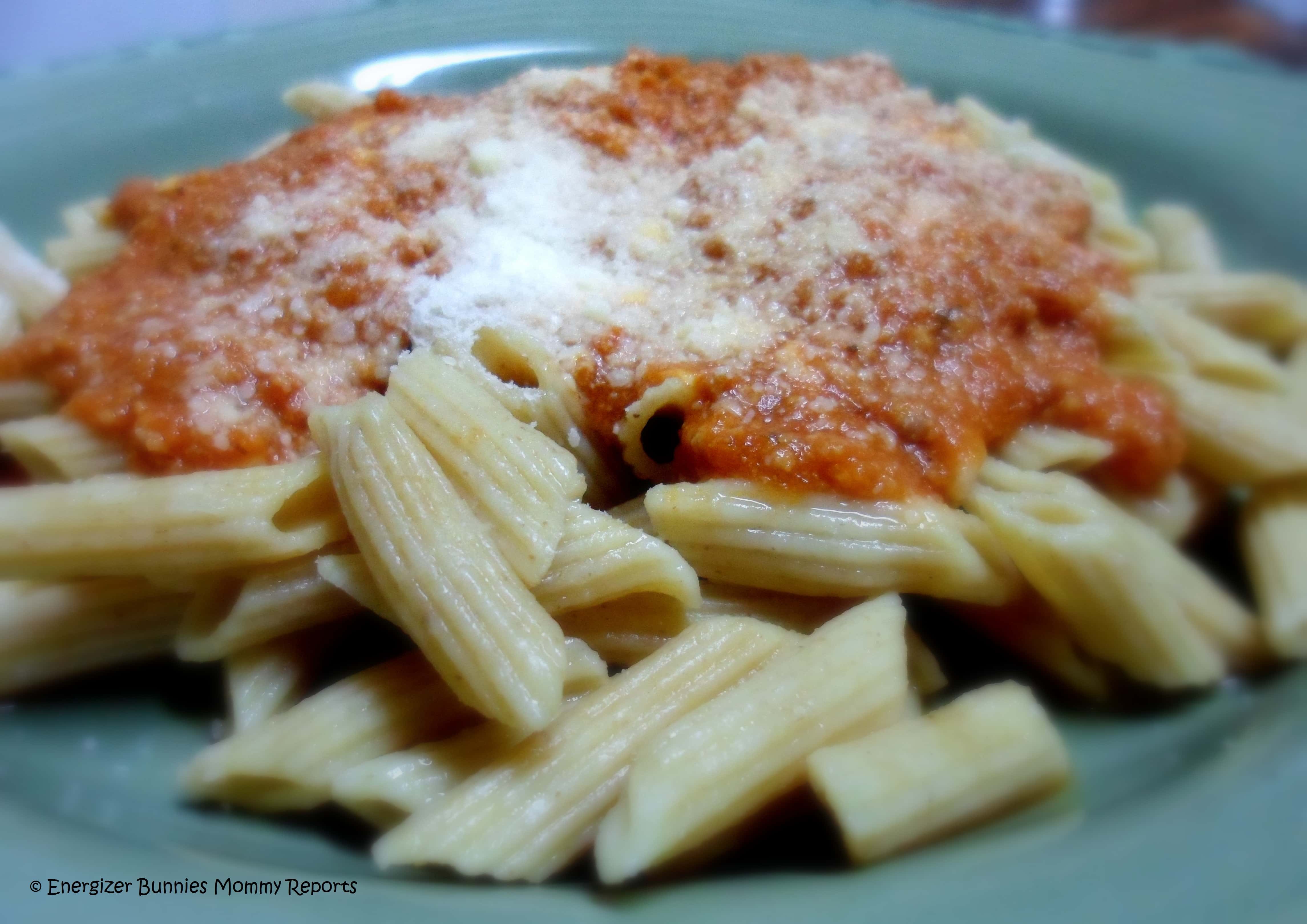 Whole Grain Penne Pasta with Homemade Marinara Sauce Mommy Snippets