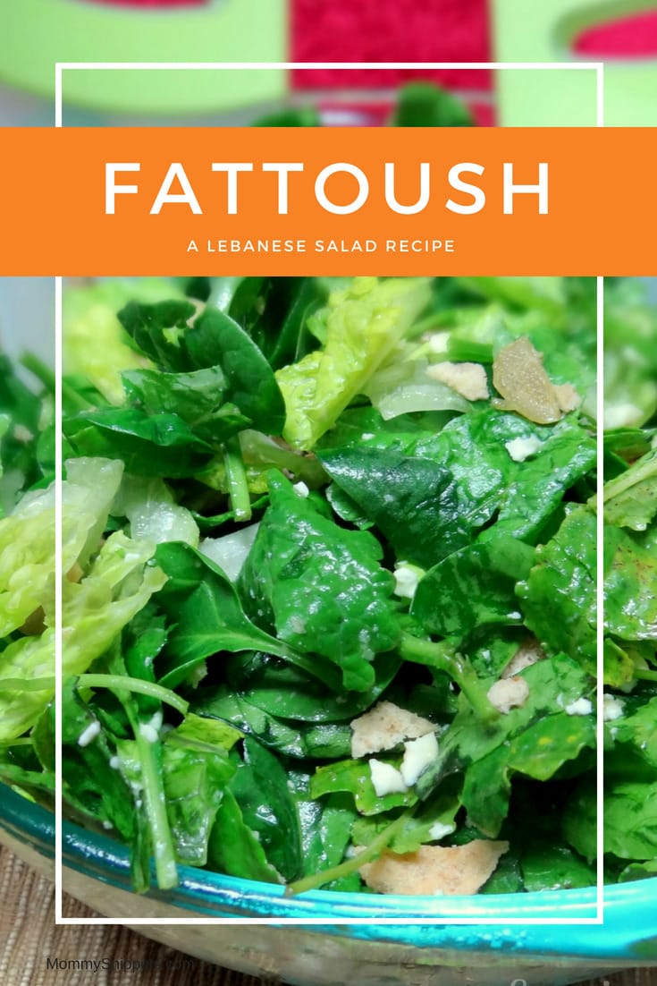 Fattoush- a Lebanese salad recipe- MommySnippets.com