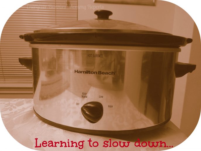 Learning to slow down...in the kitchen! Slow Cooker