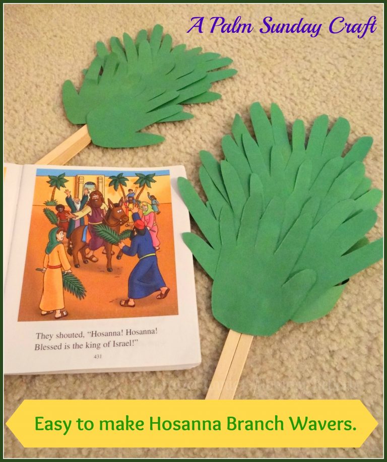 An Easy Palm Sunday Craft for Kids: Hosanna Branch Wavers.