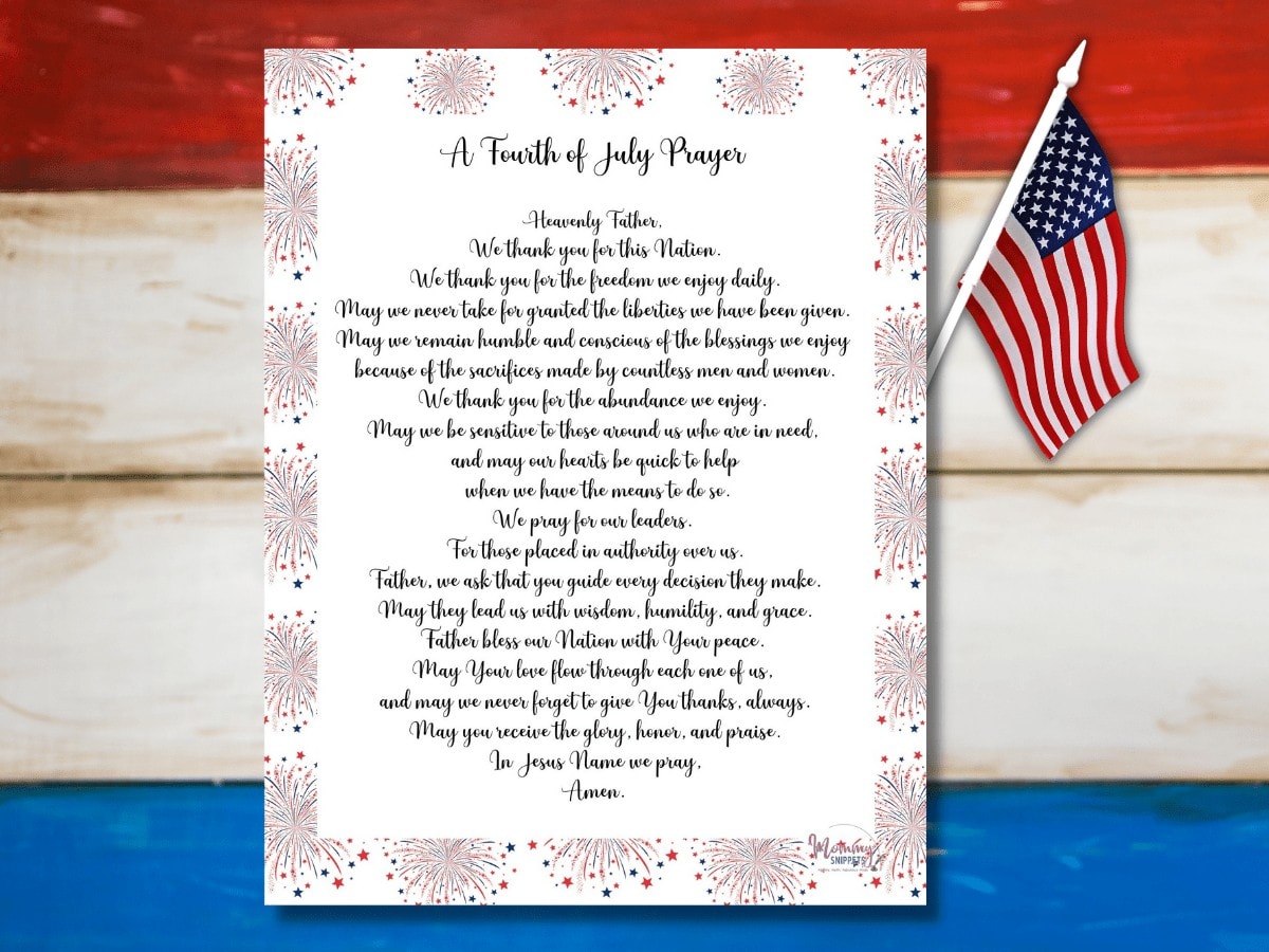 4th of July prayer