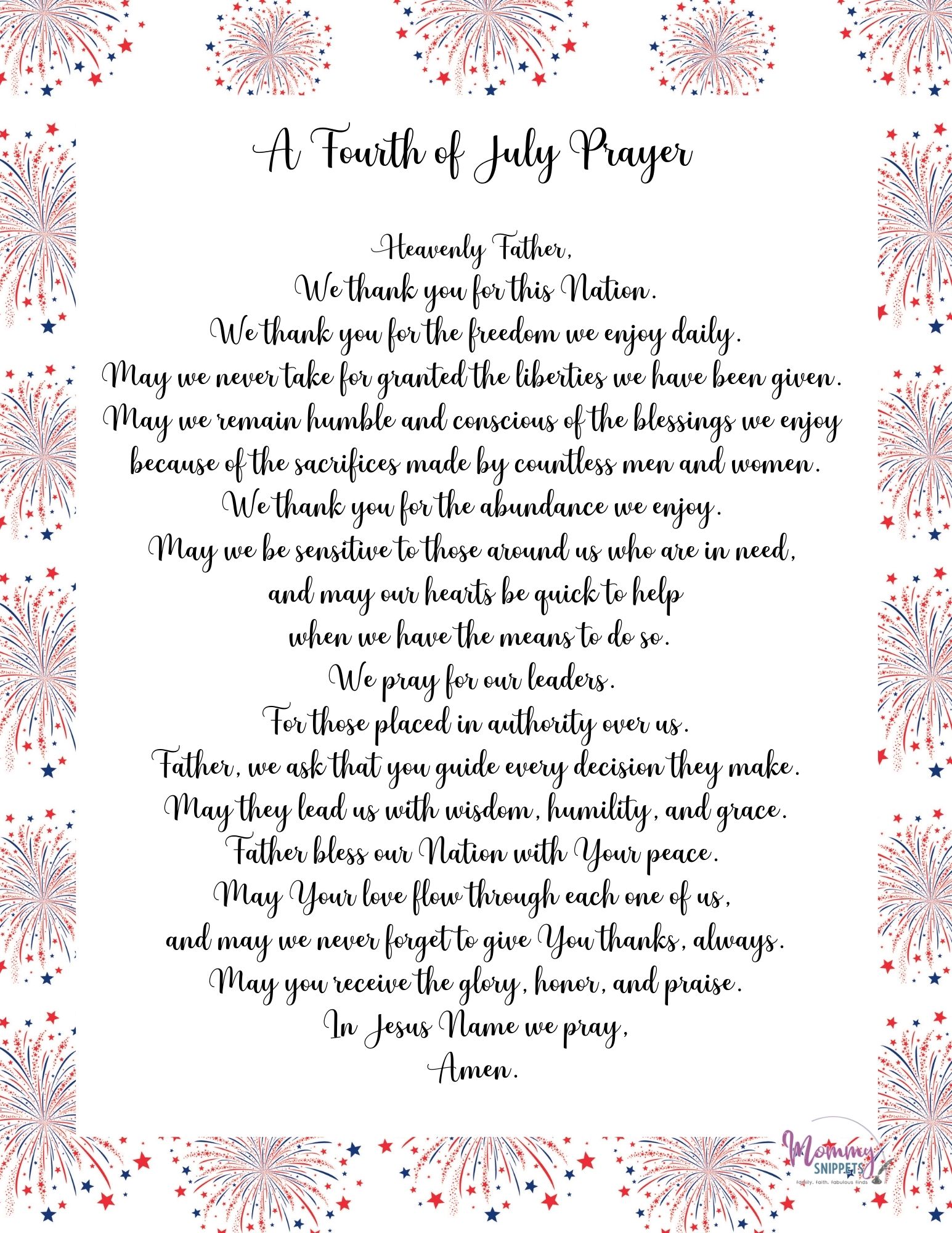 A 4th of July Prayer to Celebrate America’s Independence Day