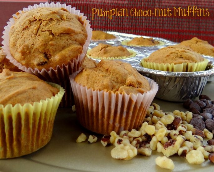 Pumpkin Choco-nut Muffins -Mommy Snippets