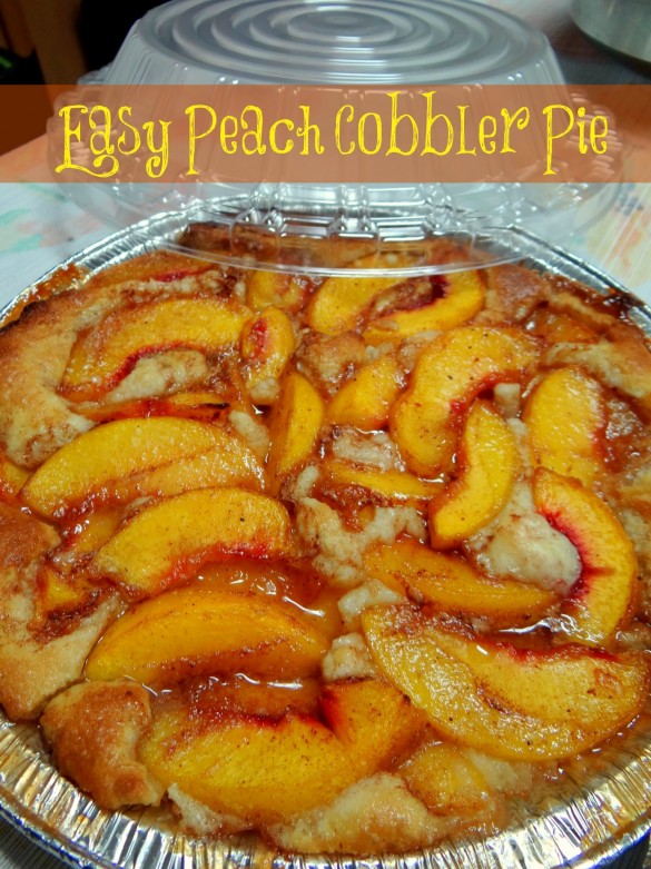 Easy Peach Cobbler Pie- Mommy Snippets