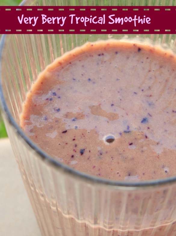 Whip up 2 cups of milk, 1/2 cup of yogurt, 2 fresh mangoes (cubed), a cup full of berries (strawberries, blueberries and blackberries), a banana and a tablespoon of honey, to make this deliciously refreshing smoothie.