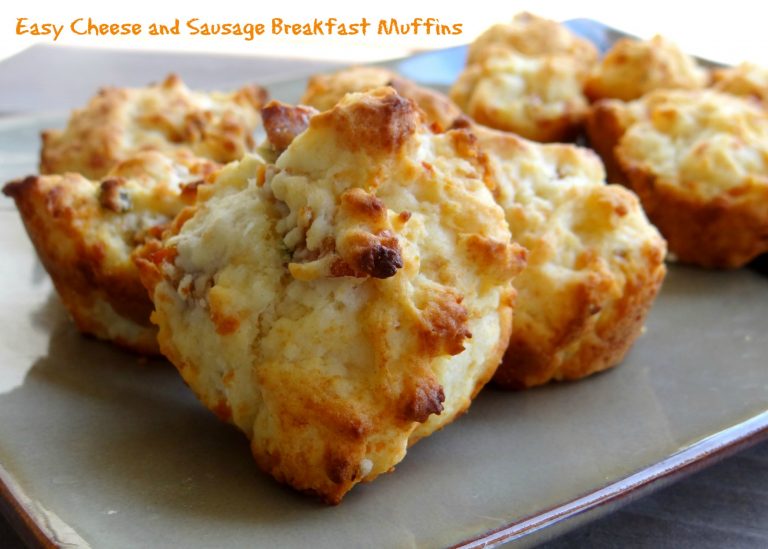 Easy Sausage and Cheese Breakfast Muffins {Recipe}