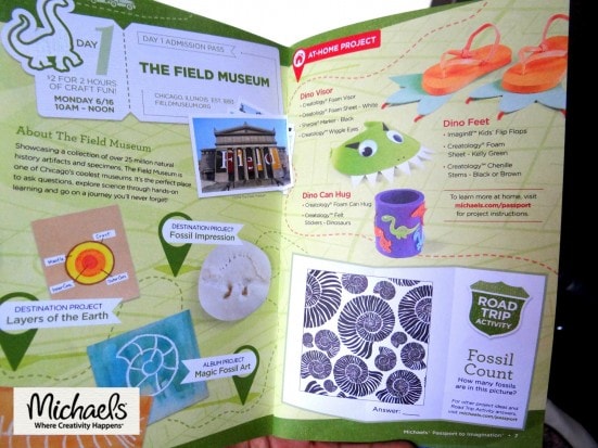 Each sessions project is outlined in your child's Passport. Ideas for projects that can be done at home or while on the road are also provided.