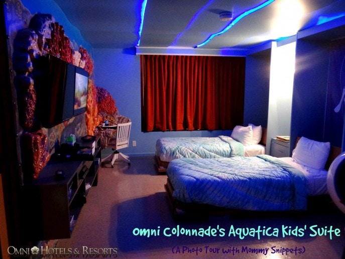 Omni Colonnade's Aquatica Kids' Suite (A Photo Tour with Mommy Snippets)