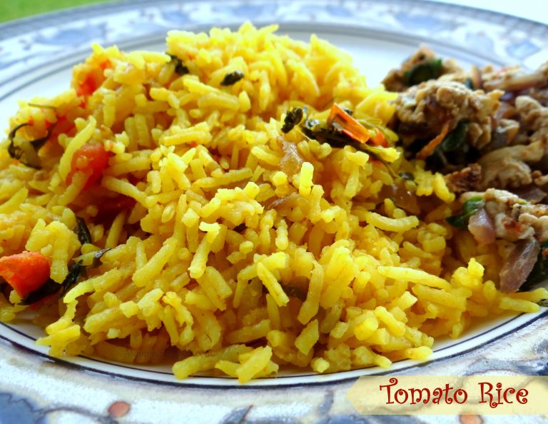 Tomato Rice {My Quick Comfort-Food-On-A-Rainy-Day Recipe}