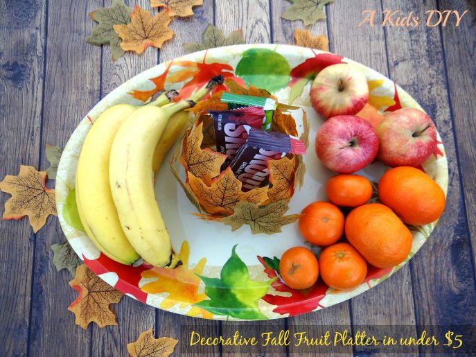 Decorative Fall Fruit Platter in under $5 {A Kids DIY}