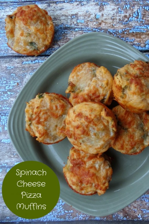 Spinach Cheese Pizza Muffins