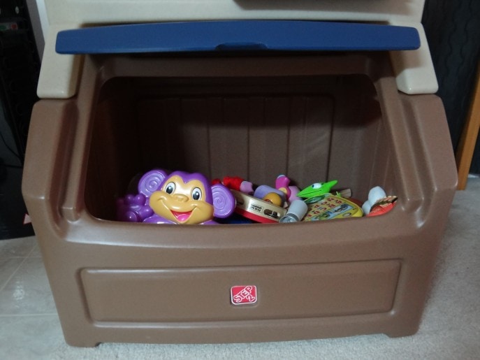 step2 lift & hide bookcase storage chest