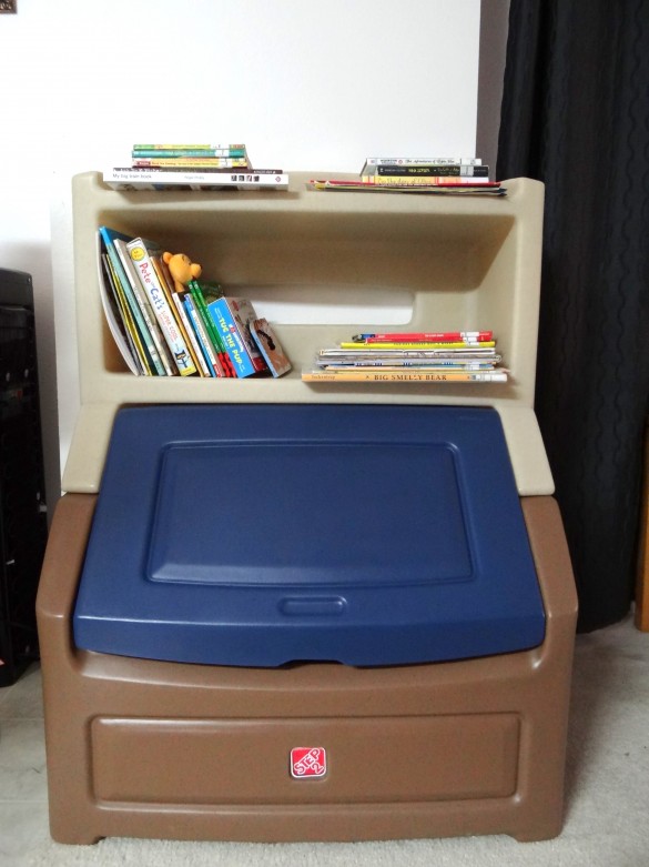 lift and hide bookcase toy box with lid