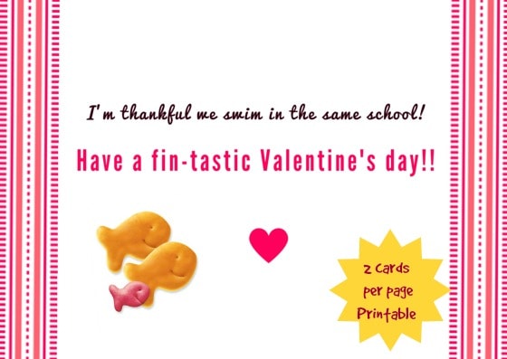 Free Printable Goldfish Valentines for Kids Mommy Snippets