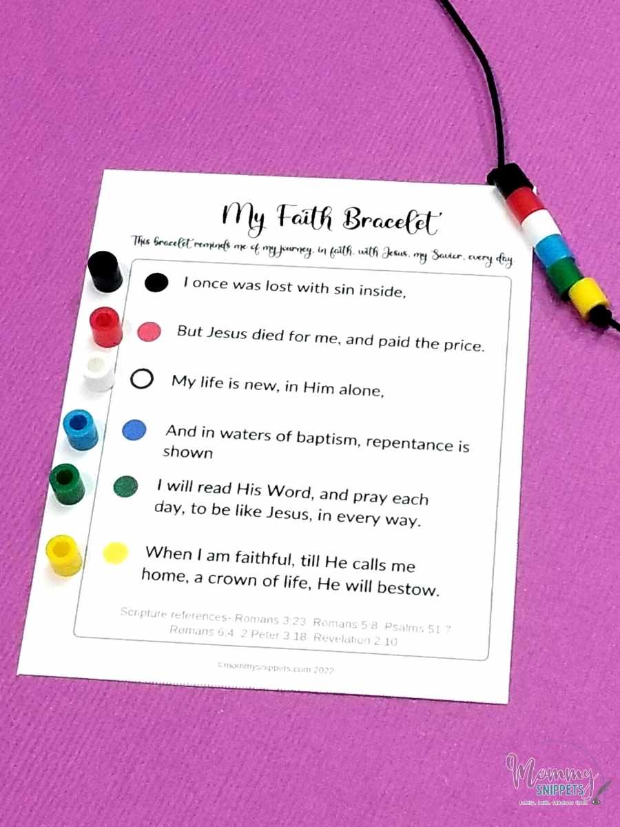 How To Make Faith Bracelets Free Salvation Bracelet Printable 2022 
