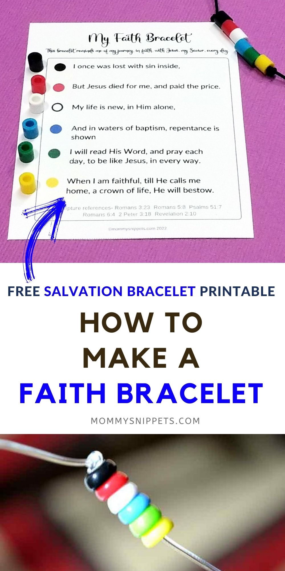 How To Make Faith Bracelets (+ Free Salvation Bracelet Printable) (4)