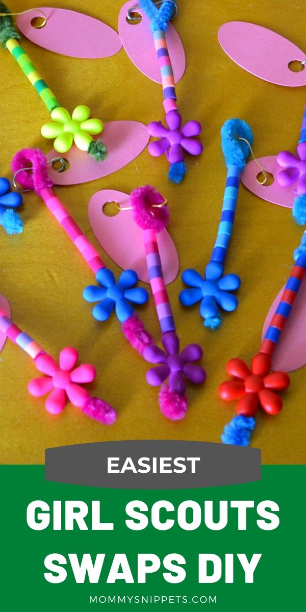 Easiest Girl Scouts SWAPS DIY Idea and Tutorial- MommySnippets.com