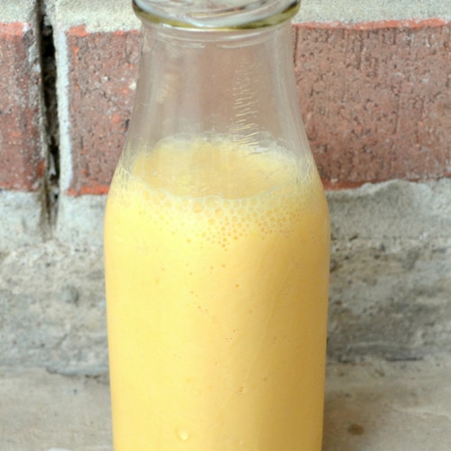 A Mango Milkshake Recipe With Vanilla Bean Ice Cream