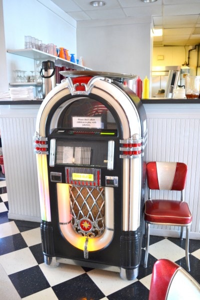 The 50's styled Southern Flyer Diner in Brenham, Texas