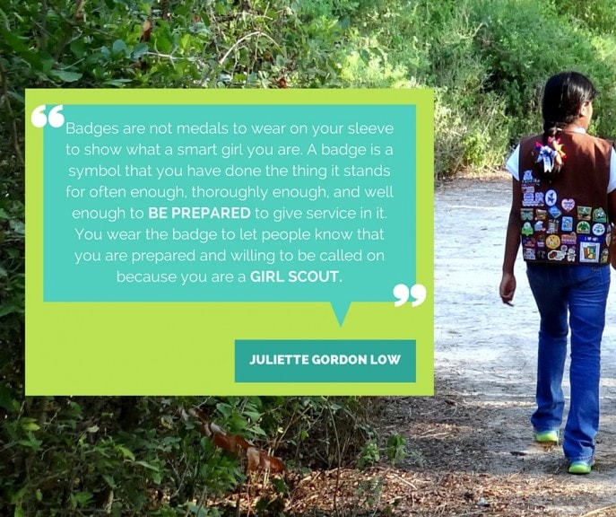 Girl Scout Badges quote- Copyright-MommySnippets.com