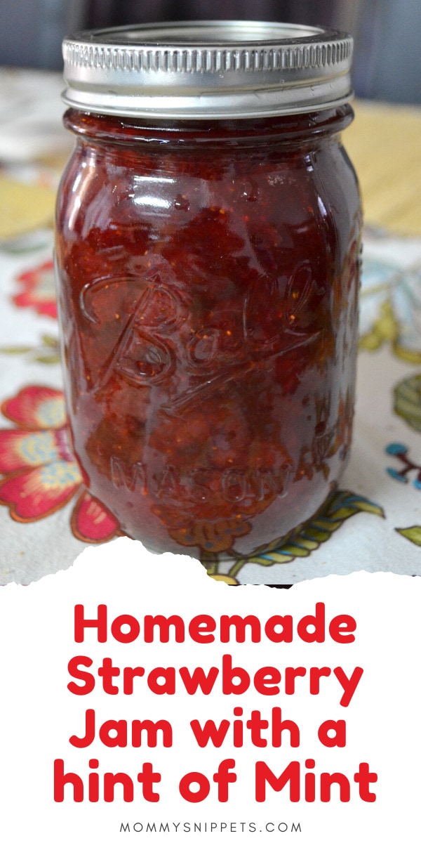 Homemade Strawberry Jam with a Hint of Mint