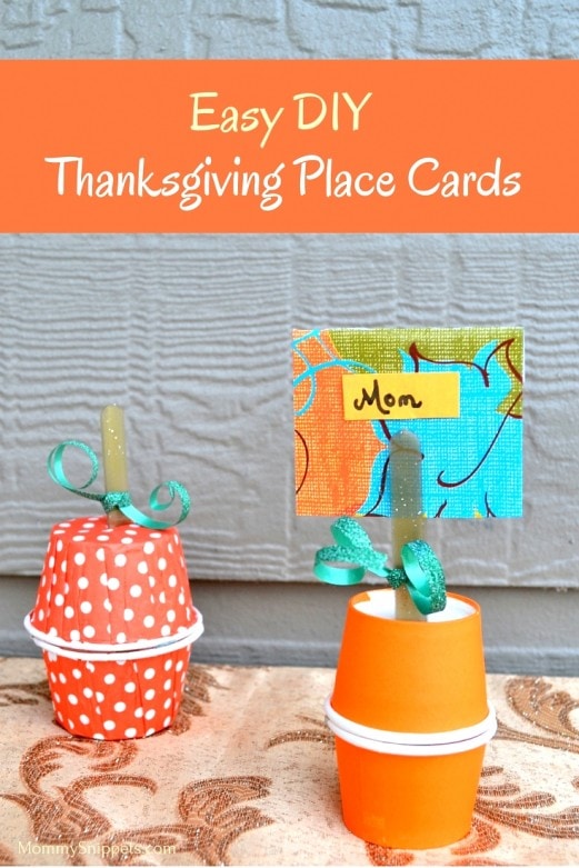 Easy DIY Thanksgiving Place Cards Mommy Snippets Tutorial