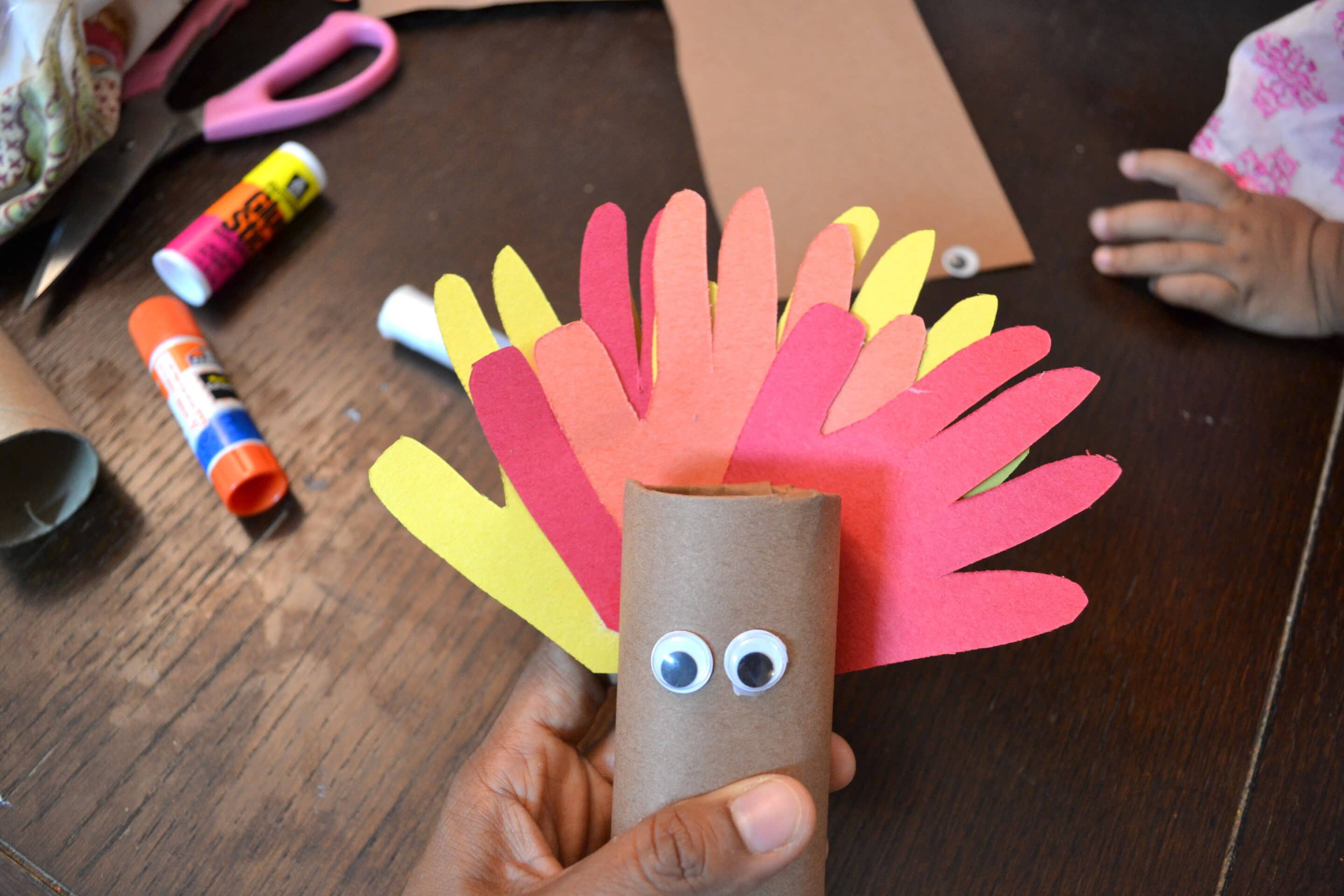 Thankful Turkey Toilet Paper Roll Craft