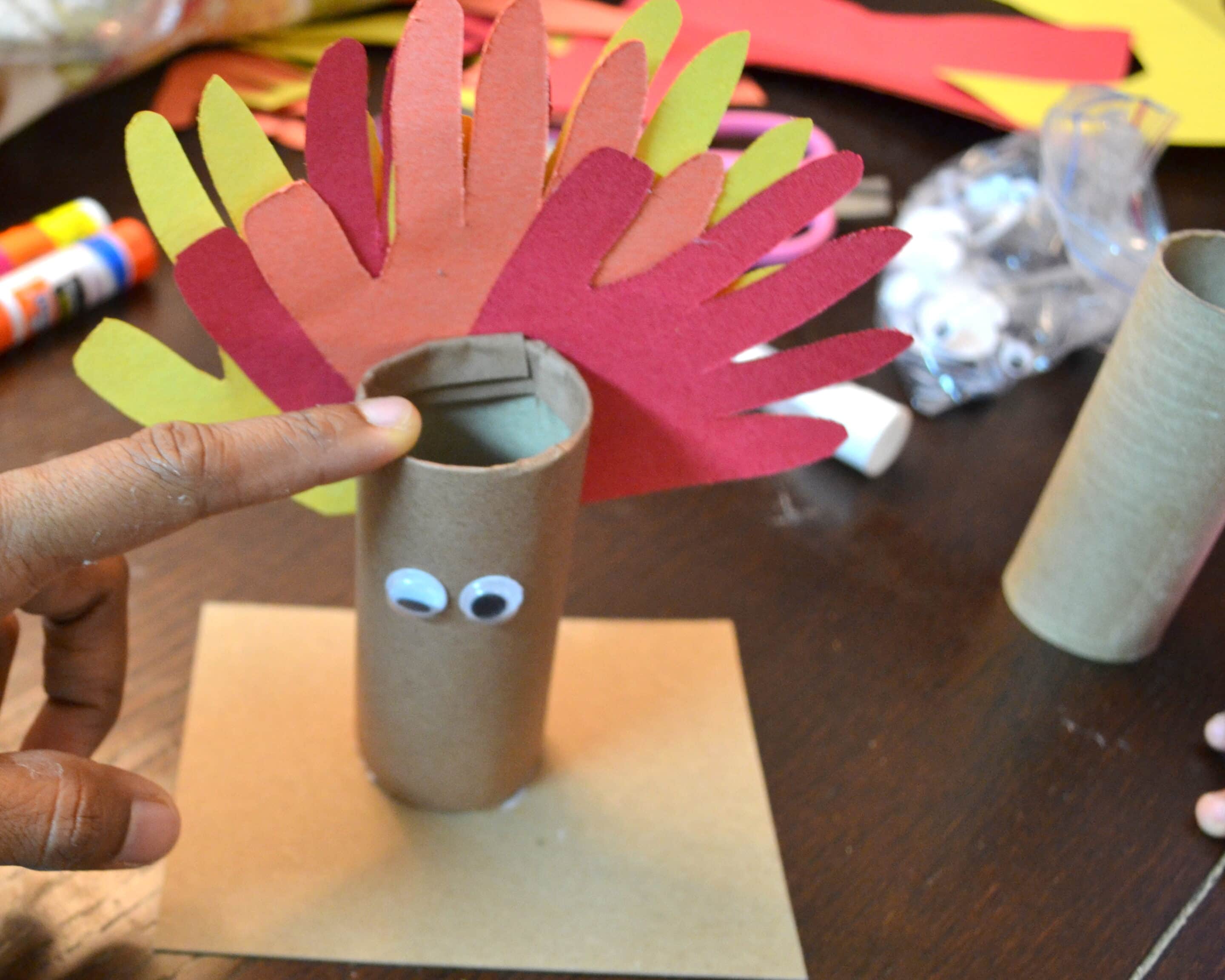 Thankful Turkey Toilet Paper Roll Craft