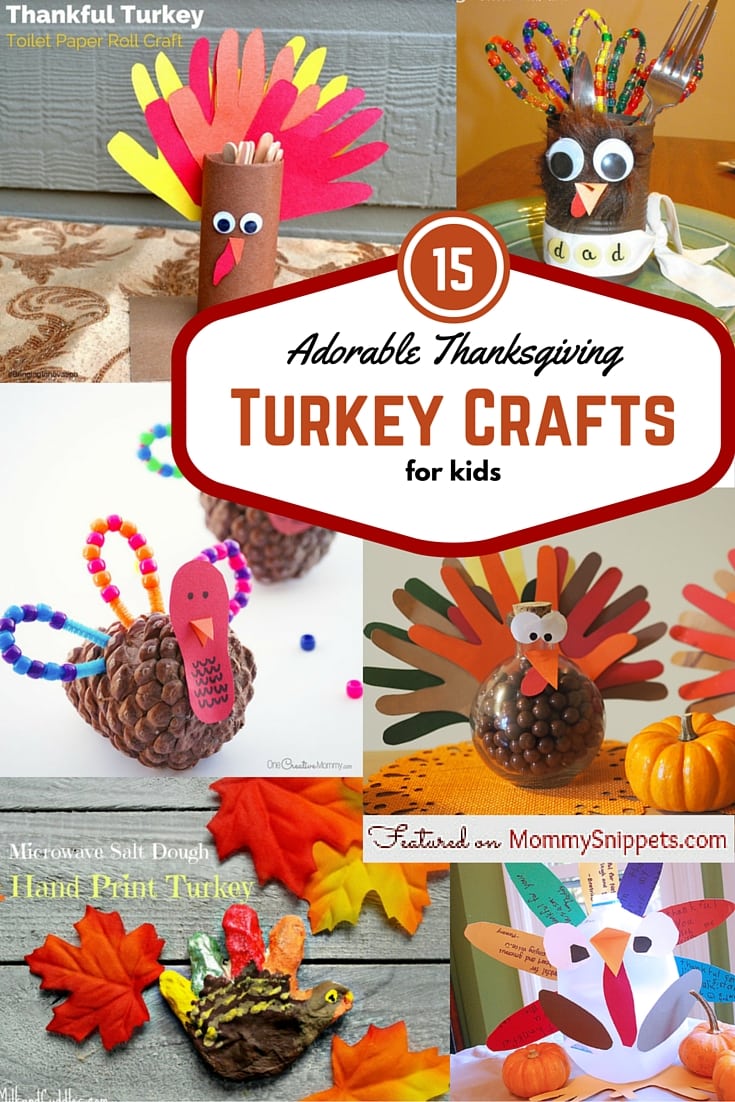 15 Adorable Thanksgiving Turkey Crafts for Kids-Featured on MommySnippets.com