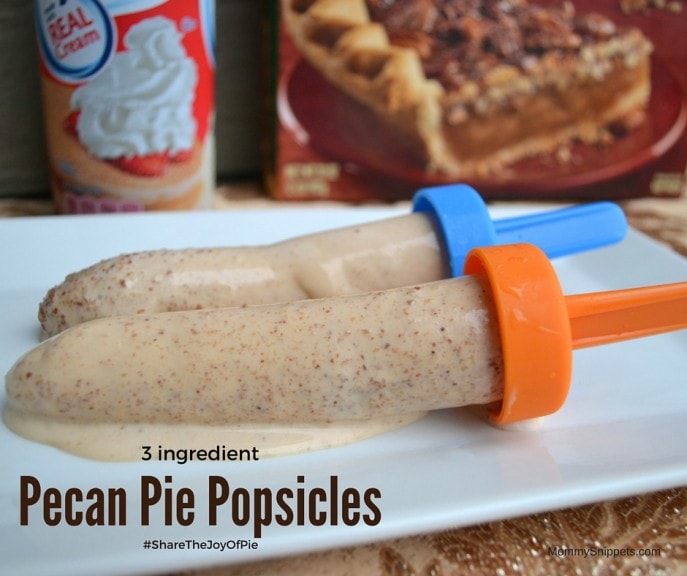 3 ingredient Pecan Pie Popsicles {A #ShareTheJoyOfPie Recipe}- MommySnippets.com [ad]