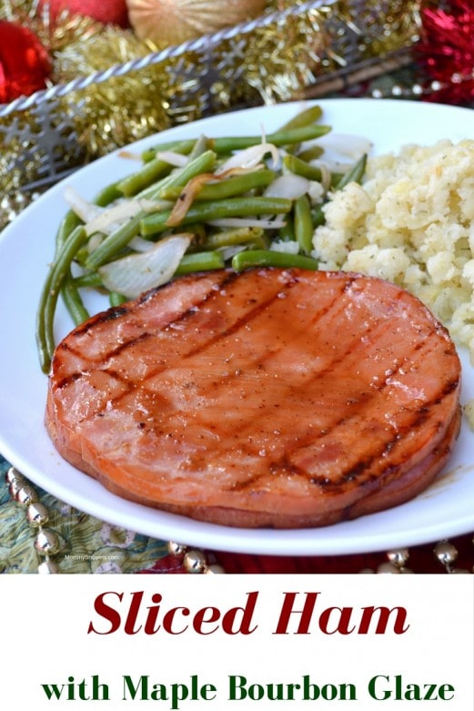 Sliced Ham with Maple Bourbon Glaze- Recipe, Mommy Snippets.com #Sponsored