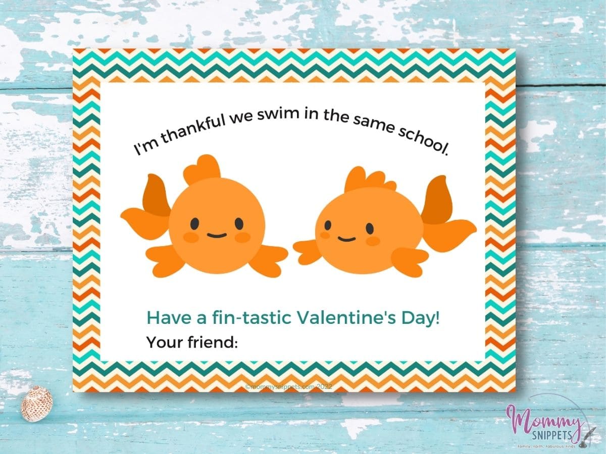 Free Printable Goldfish Valentines for Kids - Mommy Snippets