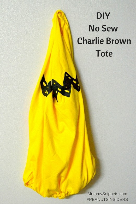 DIY No Sew Charlie Brown Tote- MommySnippets.com