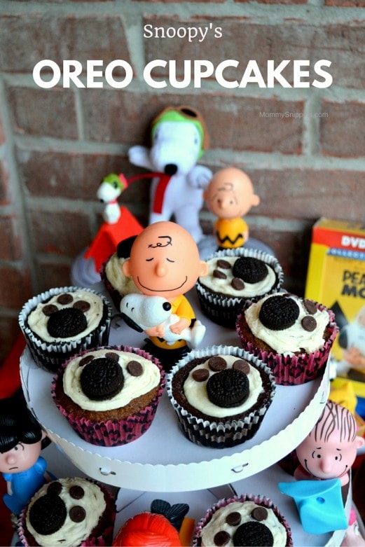 Snoopy's OREO Cupcakes Recipe- MommySnippets.com