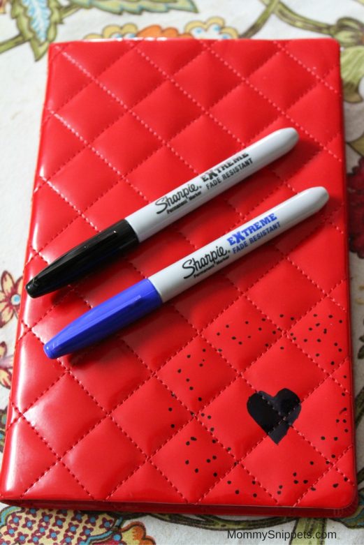 DIY Sharpie Art on Journals, Books, Folders- MommySnippets.com