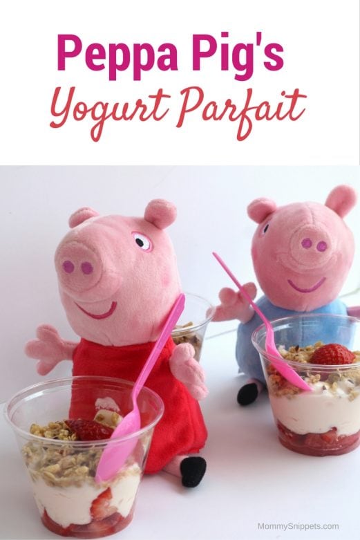 Peppa's Yogurt Parfait Recipe - {Making breakfast fun for your Peppa Pig fan} MommySnippets.com