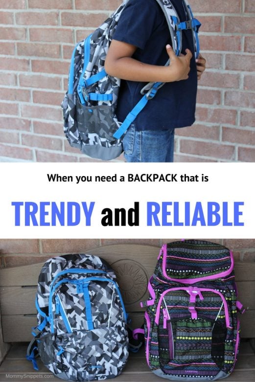When you need a backpack that's trendy and reliable...MommySnippets.com #BackToSchool (ad)