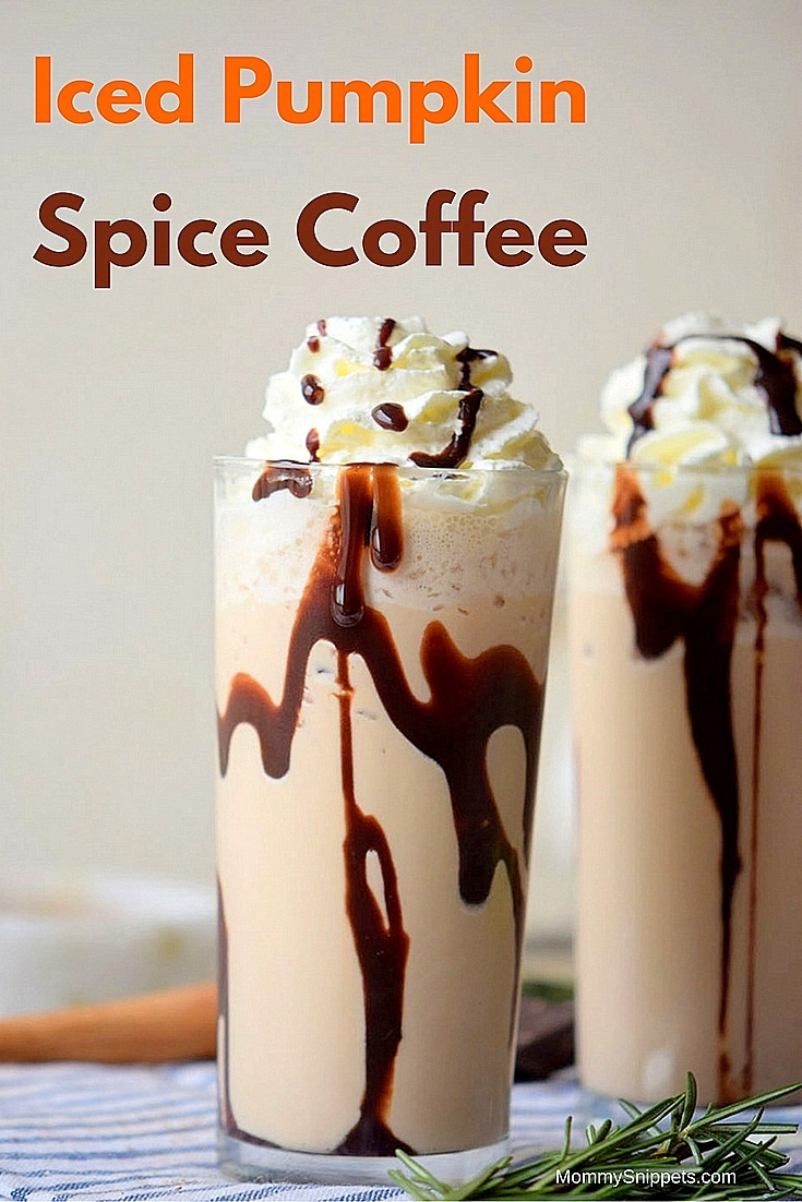 How to make Iced Pumpkin Spice Coffee- MommySnippets.com