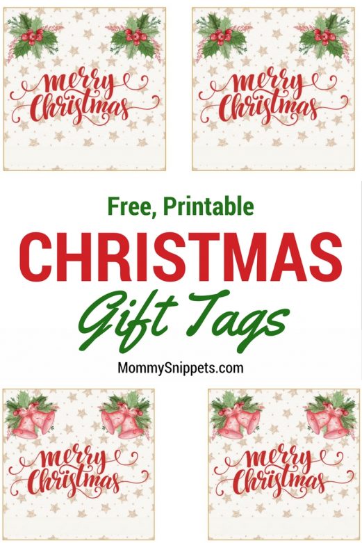 Free Printable Christmas Gift Tags- MommySnippets.com