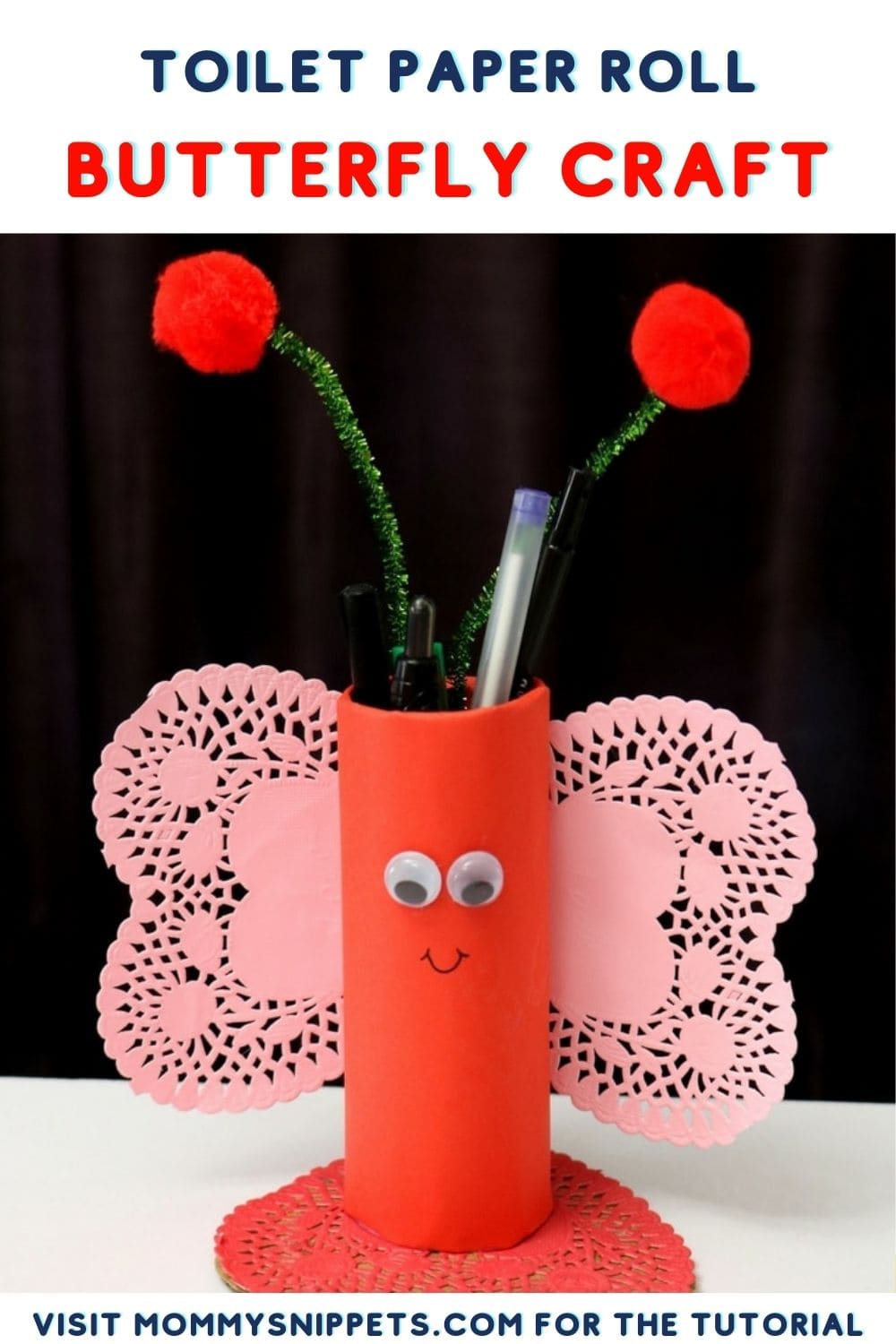 An Easy Toilet Paper Roll Butterfly Craft for Valentine's Day