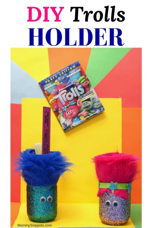 How to make your own Trolls movie inspired holder - MommySnippets.com #BringHomeHappy #FHEInsiders #ad (1)