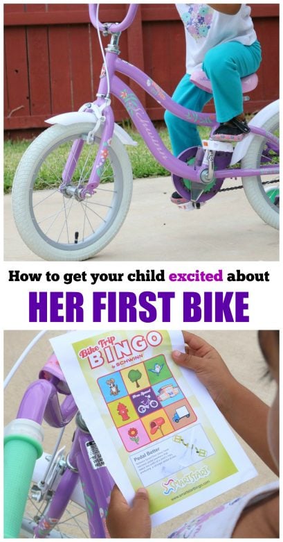 How to get your child excited about her first bike- MommySnippets.com #SchwinnBingoSweepstakes #Sponsored