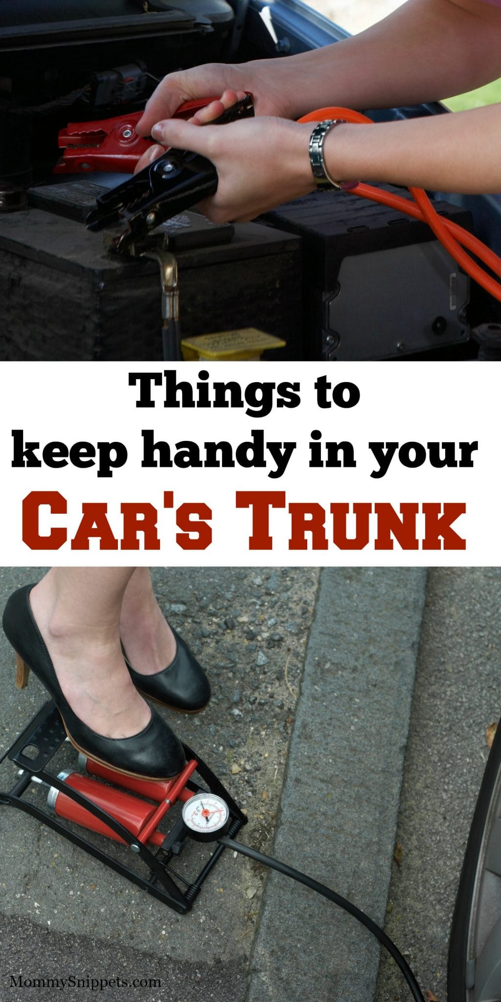 What should I keep handy in my car's trunk?