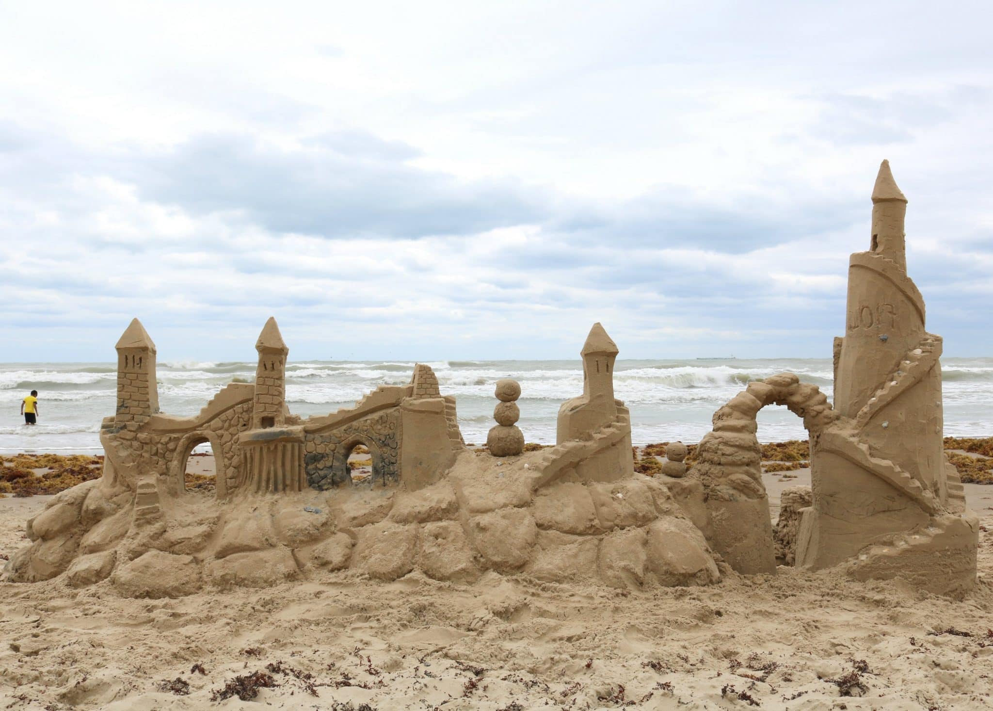 sand castle after sand castle lessons on south padre island
