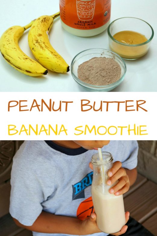 Start the day right with a Peanut Butter Banana Smoothie- MommySnippets.com #DairyAmazing #sponsored