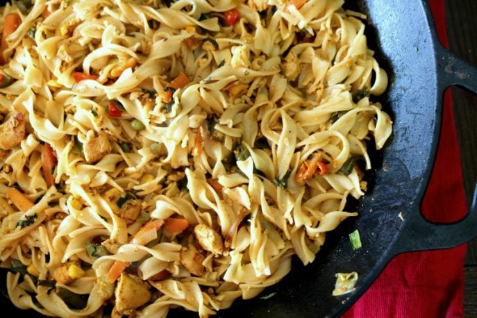 How to make an easy Creamy Noodles with Roasted Vegetables