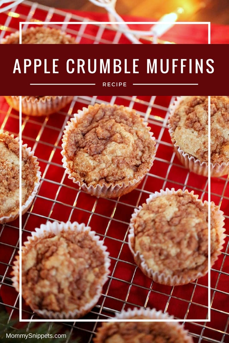 How to make delicious Apple Muffins with a Crumble Topping and Pecans!- MommySnippets.com