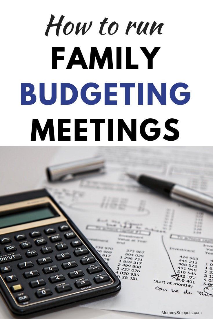 How to Run Family Budgeting Meetings - MommySnippets.com #sponsored 