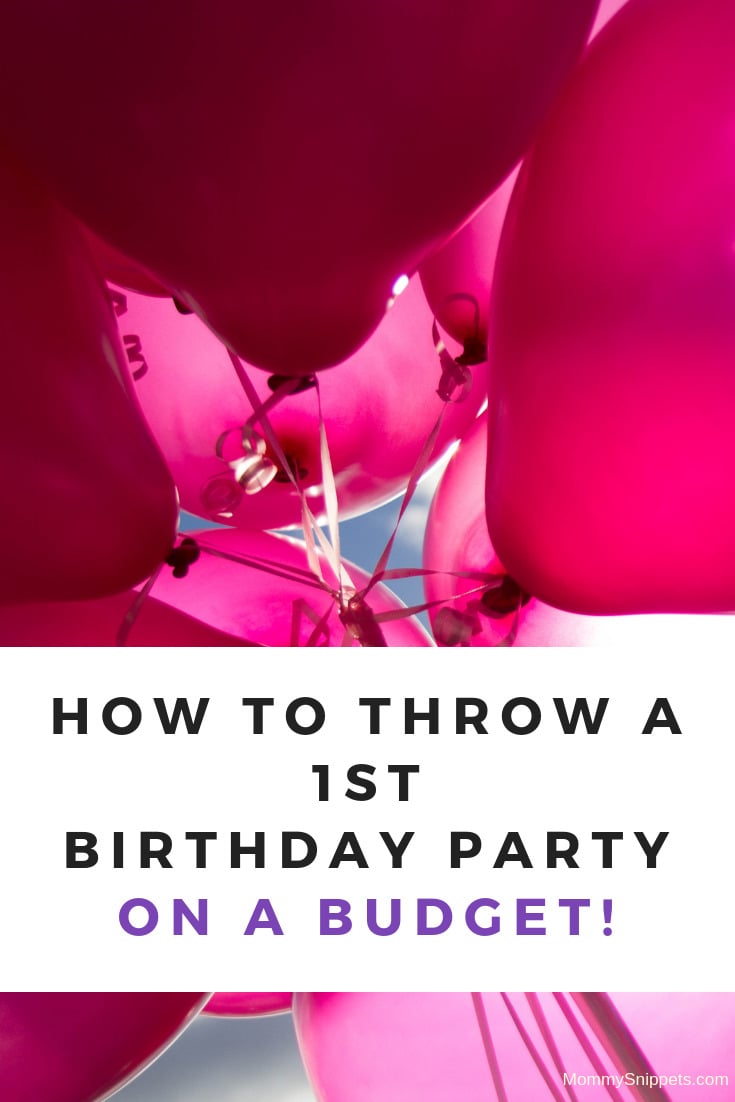 Tips on how to throw a first birthday party on a budget- MommySnippets.com 